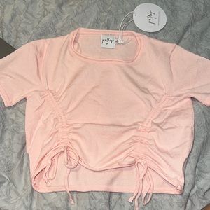 Princess Polly Cropped Tshirt Light pink